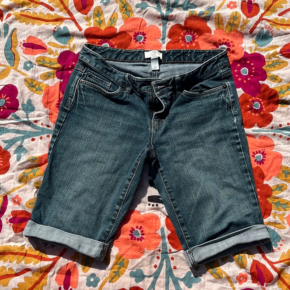 Denim Bermuda shorts, size 4P